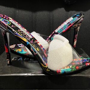 NEW Cape Robbin Melrose Graffiti Stiletto High Heels Size 9 Women’s